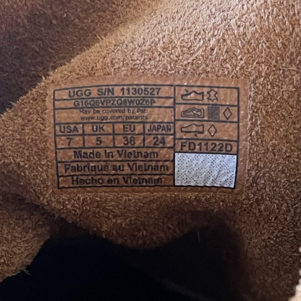 UGG Slouch Short Boots Booties, Sold Out!, Chestnut Suede Leather, Like New - Picture 15 of 15